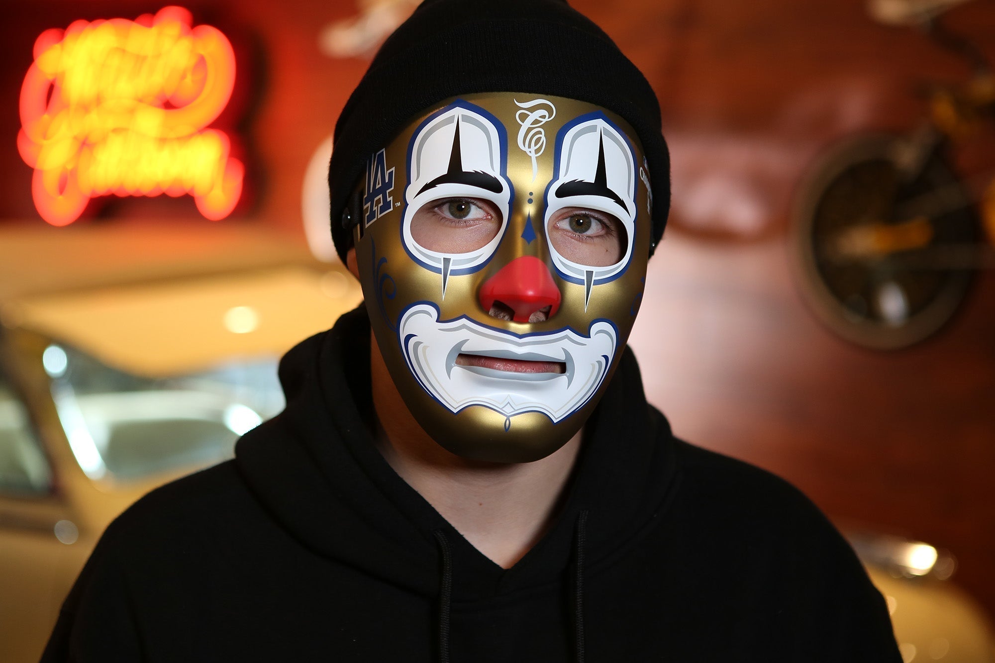 Mister Cartoon x MLB® 2024 World Series Champions™ Los Angeles Dodgers™ Clown Mask – Limited Edition Collectible - Toons Mart