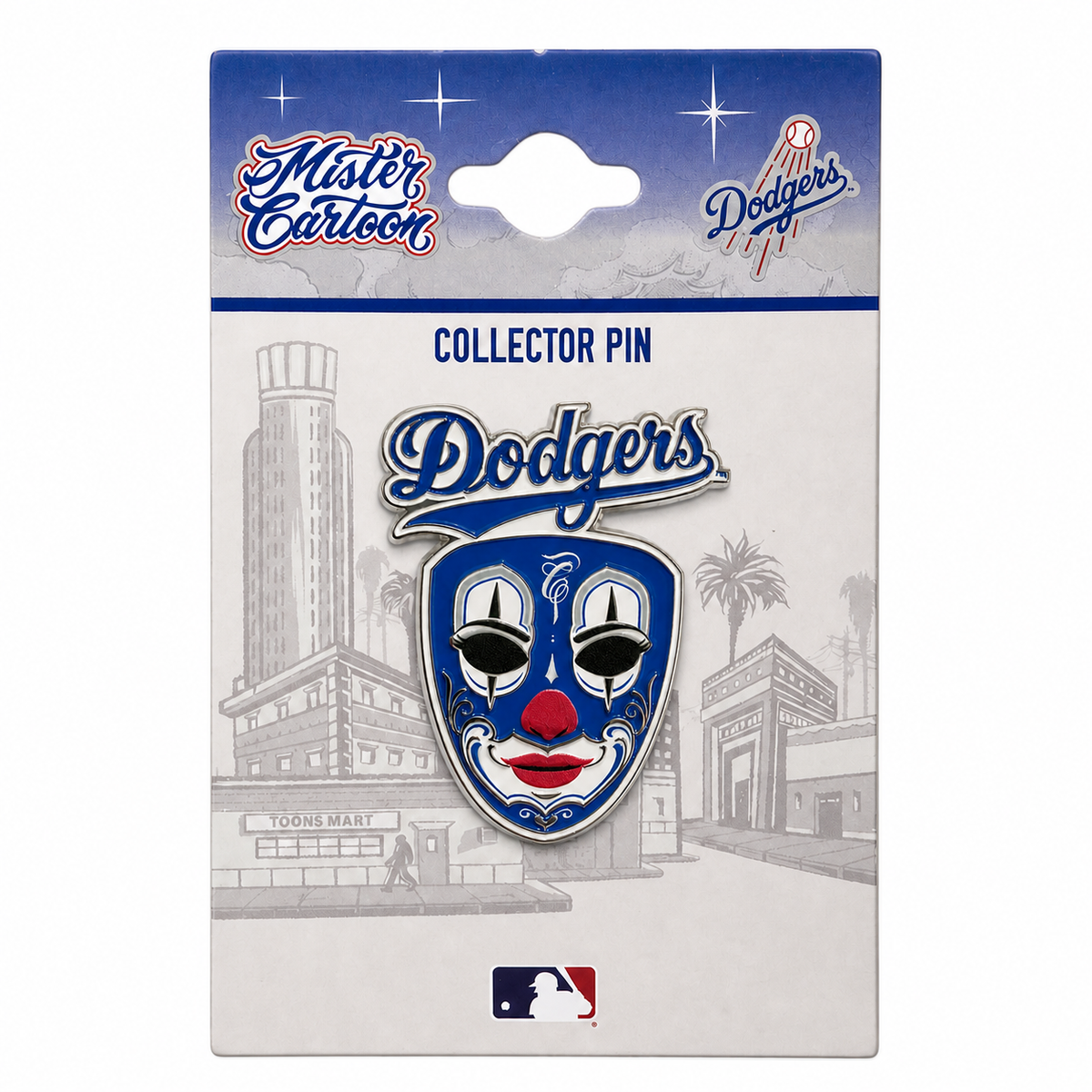 LA Dodgers x Mister Cartoon Heart Mask Pin