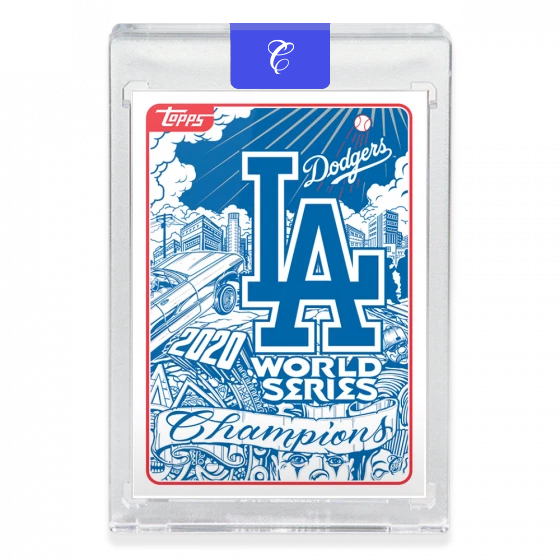 Mister Cartoon Topps 2020 Dodgers World Series Card