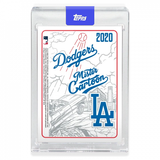 Mister Cartoon Topps 2020 Dodgers World Series Card