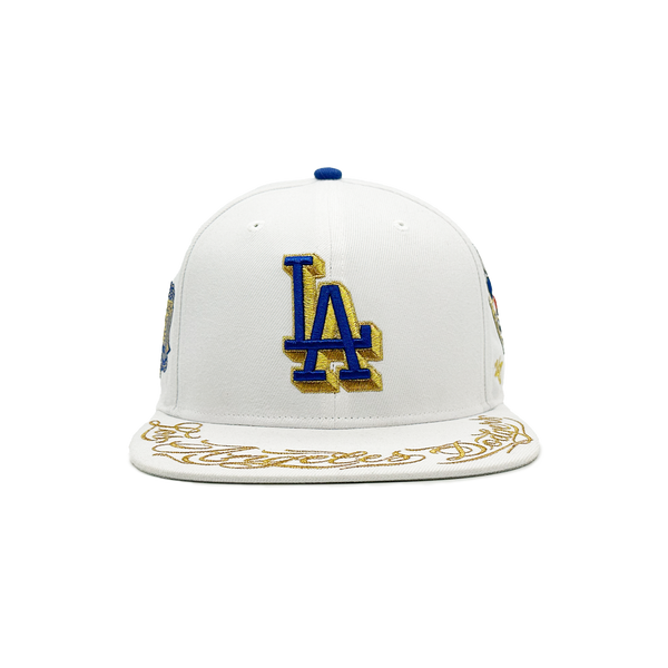 World Series Champions 2025 Mister Cartoon x '47 LA Dodgers Snapback Cap White/Gold