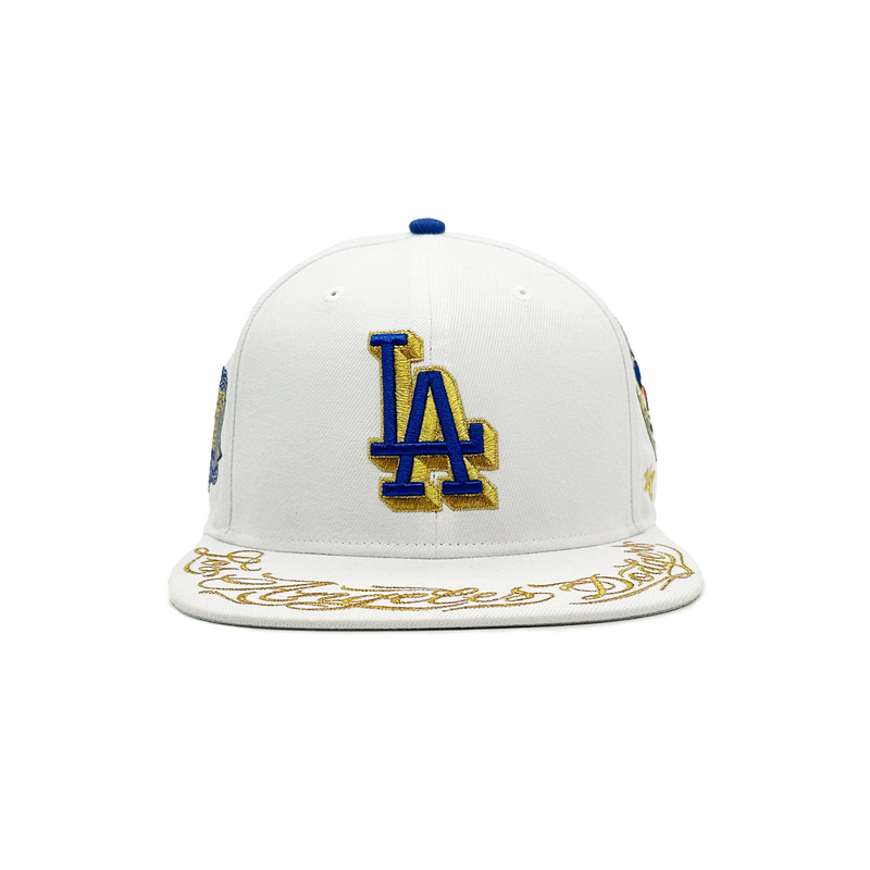 World Series Champions 2025 Mister Cartoon x '47 LA Dodgers Snapback Cap White/Gold