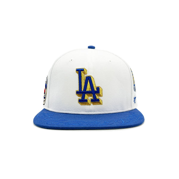 World Series Champions  2025 Mister Cartoon x '47 LA Dodgers Snapback Cap - White/Royal
