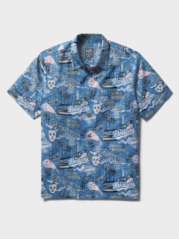 Reyn Spooner LA Dodgers Short Sleeve Shirt - Blue