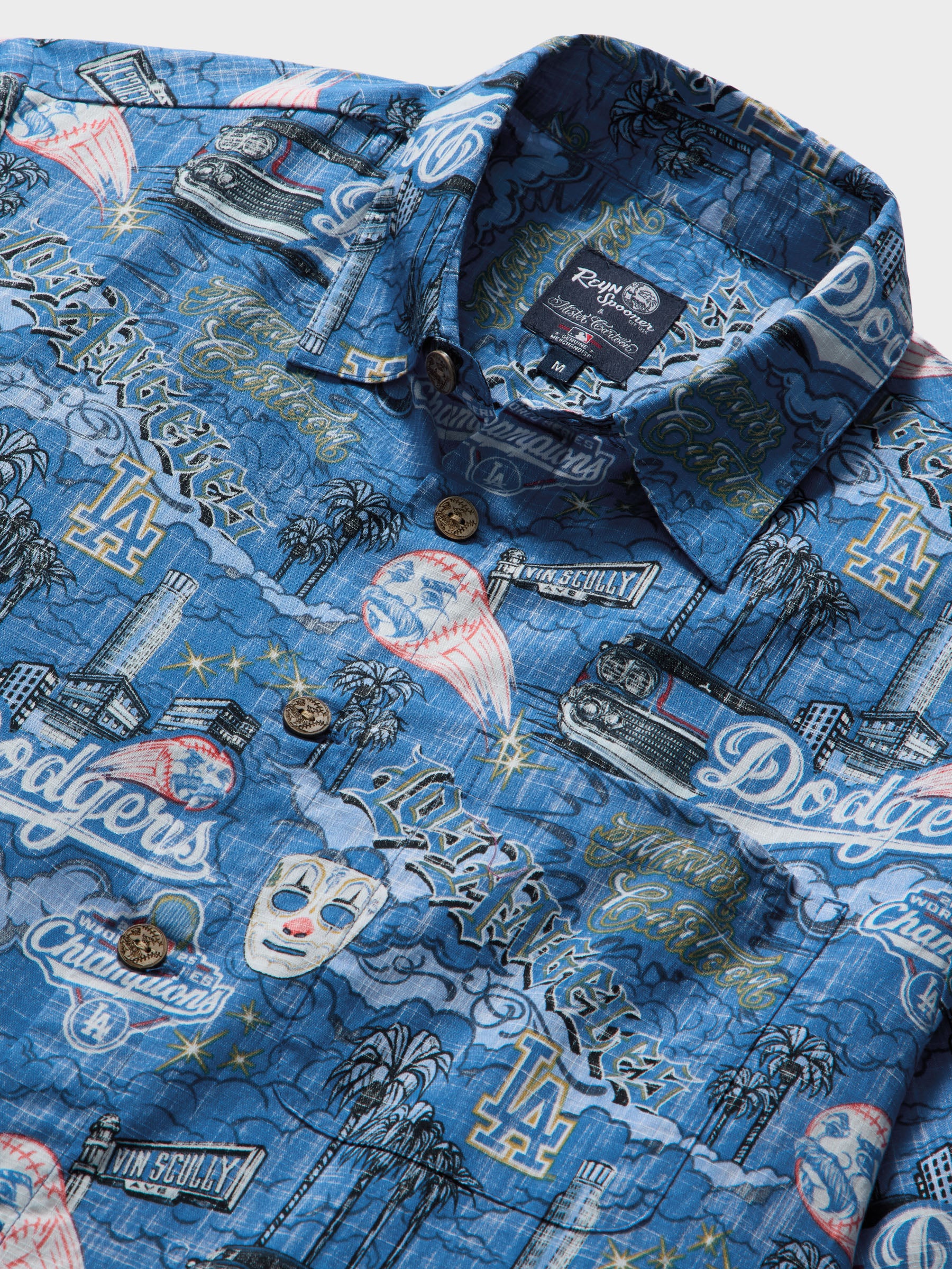 Reyn Spooner LA Dodgers Short Sleeve Shirt - Blue