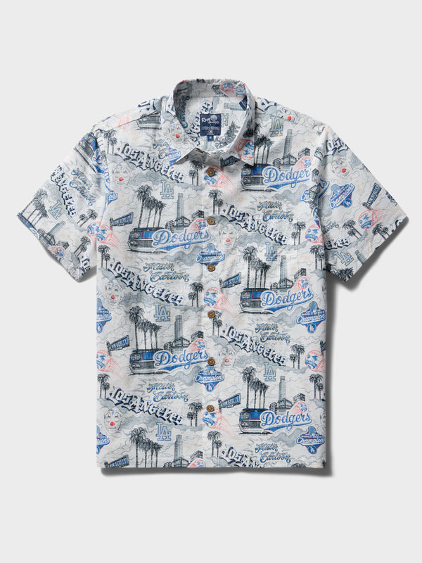 Reyn Spooner LA Dodgers Short Sleeve Shirt - White