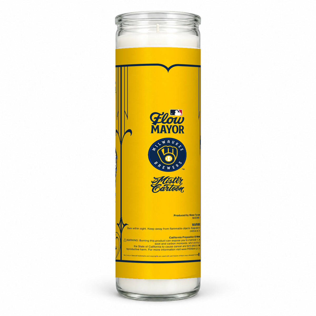 MLB® x Mister Cartoon Flow Mayor Candle - Milwaukee Brewers