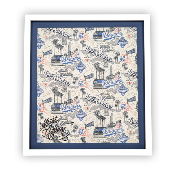 Mister Cartoon x Reyn Spooner x LA Dodgers® - Signed Framed Fabric Print