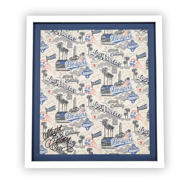 Mister Cartoon x Reyn Spooner x LA Dodgers® - Signed Framed Fabric Print