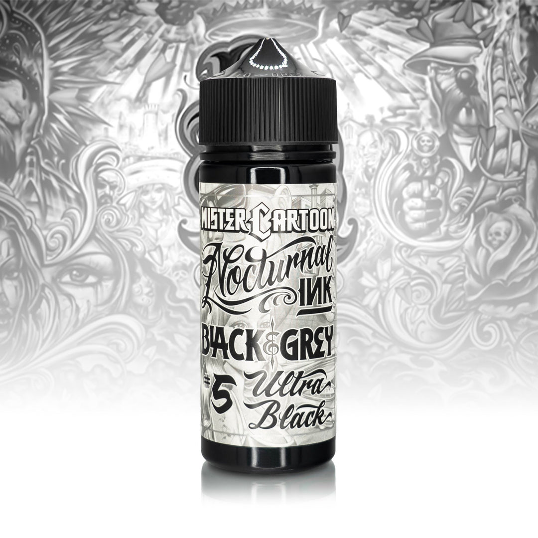 Bishop x Mister Cartoon Nocturnal Ink – Black & Grey 4 oz Ink Set - Toons Mart