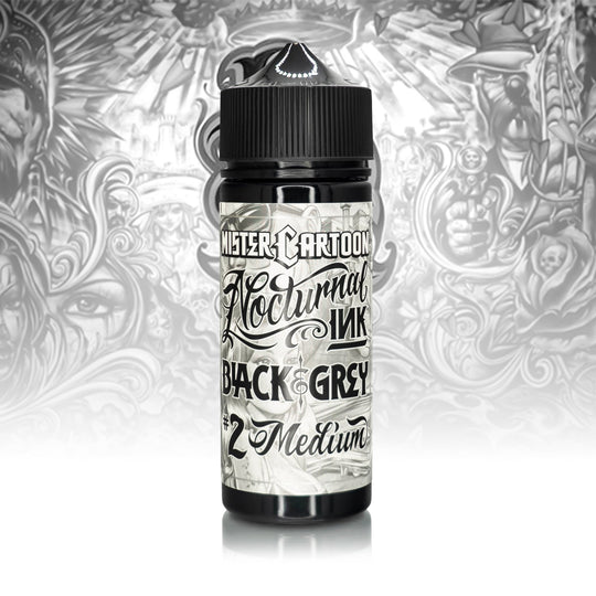 Bishop x Mister Cartoon Nocturnal Ink – Black & Grey 4 oz Ink Set - Toons Mart