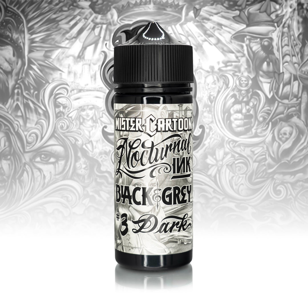 Bishop x Mister Cartoon Nocturnal Ink – Black & Grey 4 oz Ink Set - Toons Mart