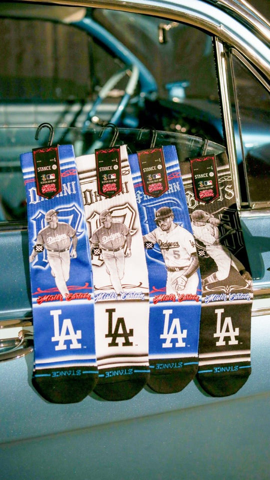 LA Dodgers x Cartoon x Freddie Freeman Stance Crew Socks - Blue - Toons Mart