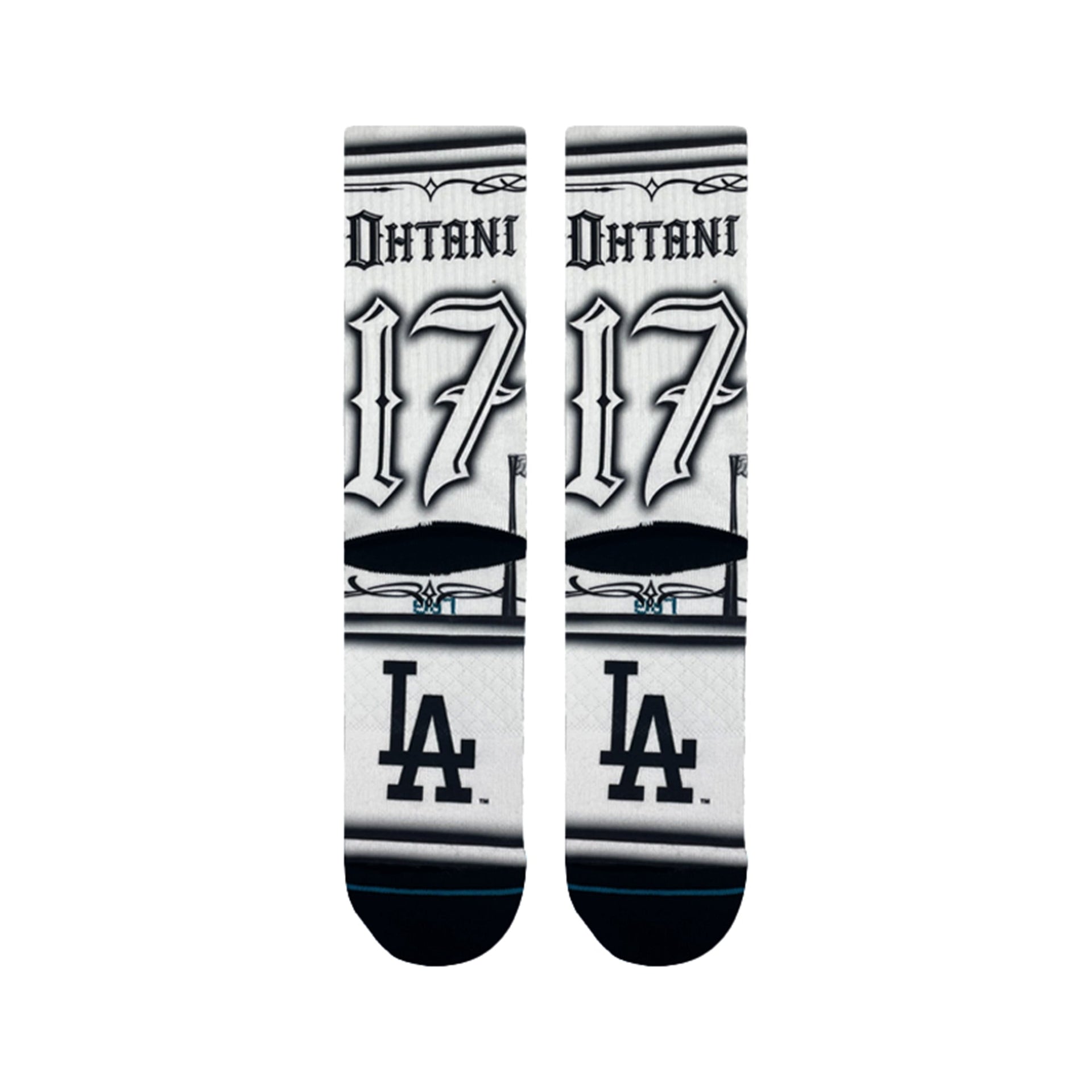 LA Dodgers x Cartoon x Shohei Ohtani Stance Crew Socks - White - Toons Mart