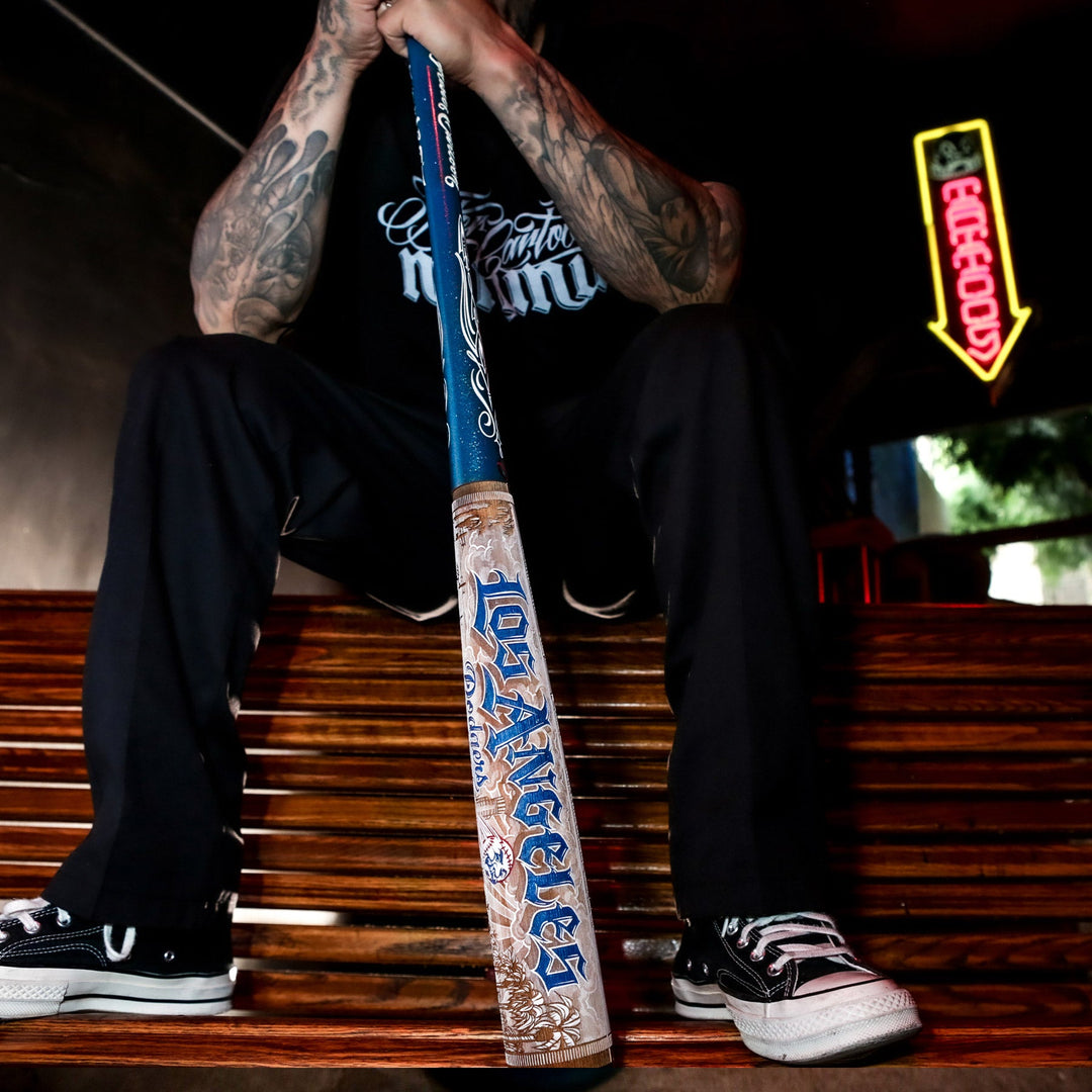 LA Dodgers x Mister Cartoon x Pillbox Full - Size Hand Painted Numbered Limited Edition Collectors Bat - Toons Mart