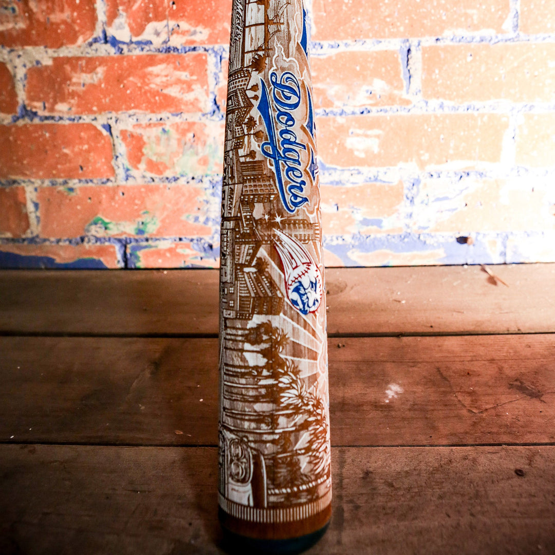 LA Dodgers x Mister Cartoon x Pillbox Full - Size Hand Painted Numbered Limited Edition Collectors Bat - Toons Mart