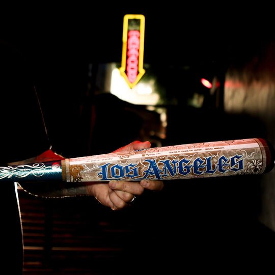 LA Dodgers x Mister Cartoon x Pillbox Full - Size Hand Painted Numbered Limited Edition Collectors Bat - Toons Mart