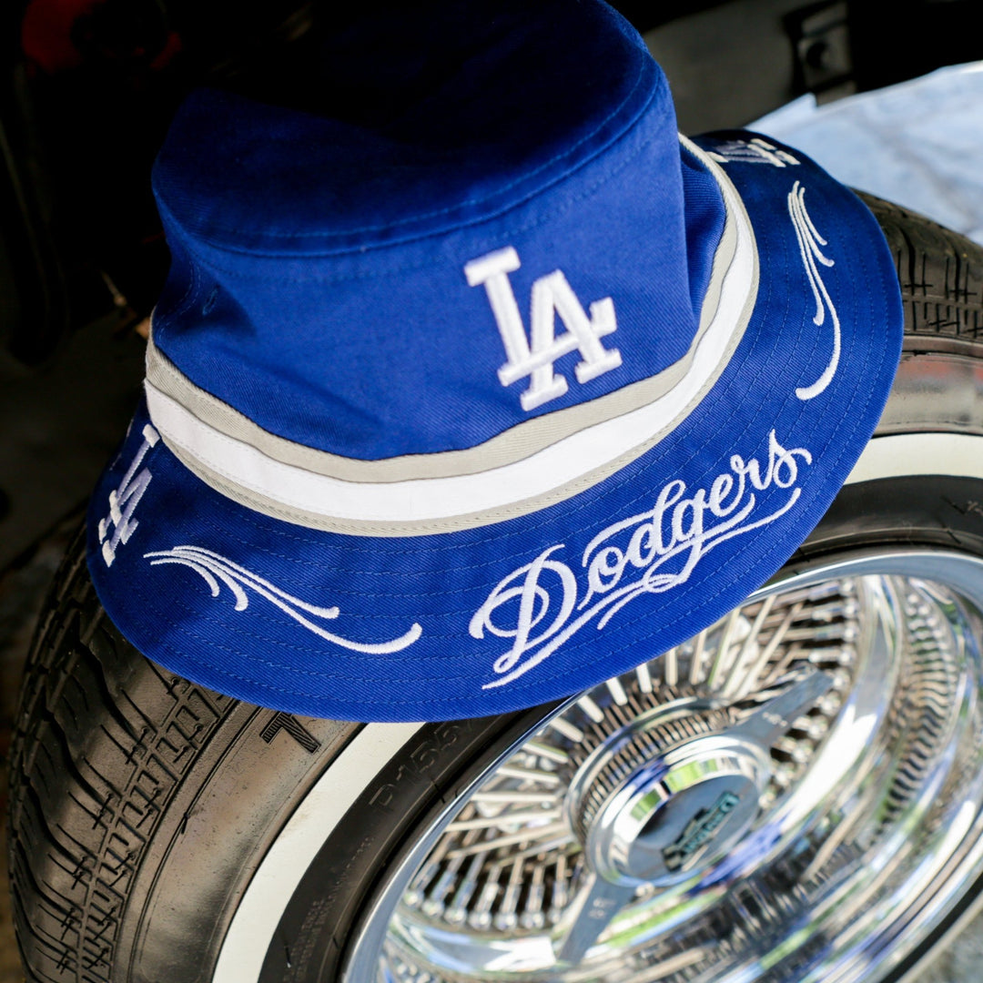 Los Angeles Dodgers x Mister Cartoon Royal Tattoo Bucket Hat - Toons Mart