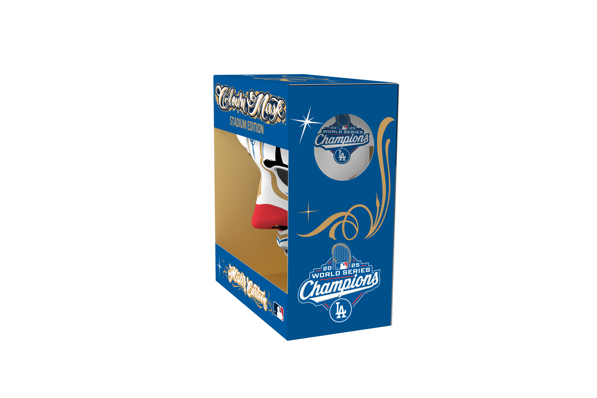 Mister Cartoon Clown Mask - Stadium Edition - World Series 2025 Champions Los Angeles Dodgers - Toons Mart