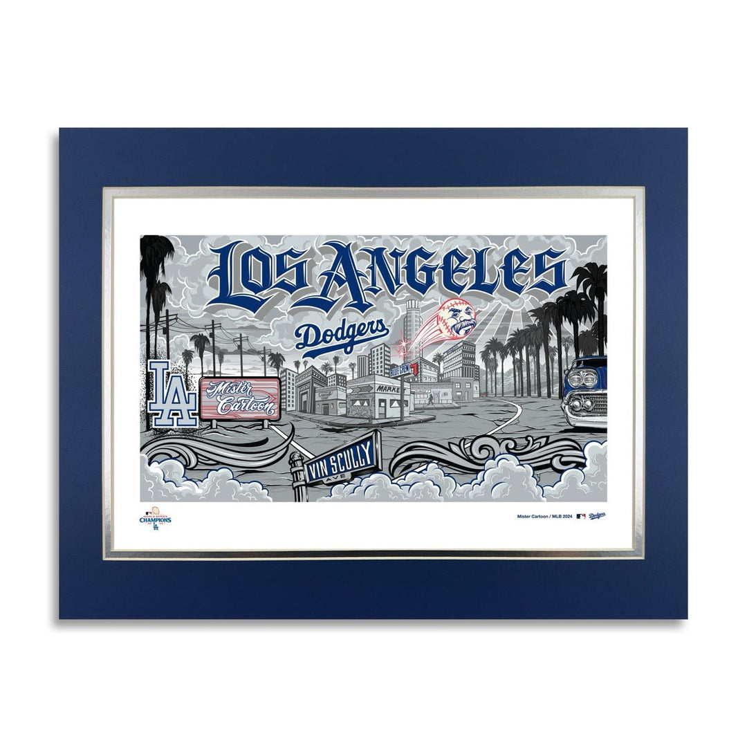 MISTER CARTOON X DODGER MURAL X WORLD SERIES 2024 Collectors X Matte & Print - Toons Mart