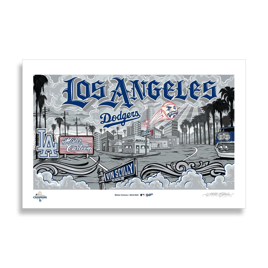 MISTER CARTOON X DODGER MURAL X WORLD SERIES 2024 X SIGNED AND NUMBERED BY MISTER CARTOON - Toons Mart