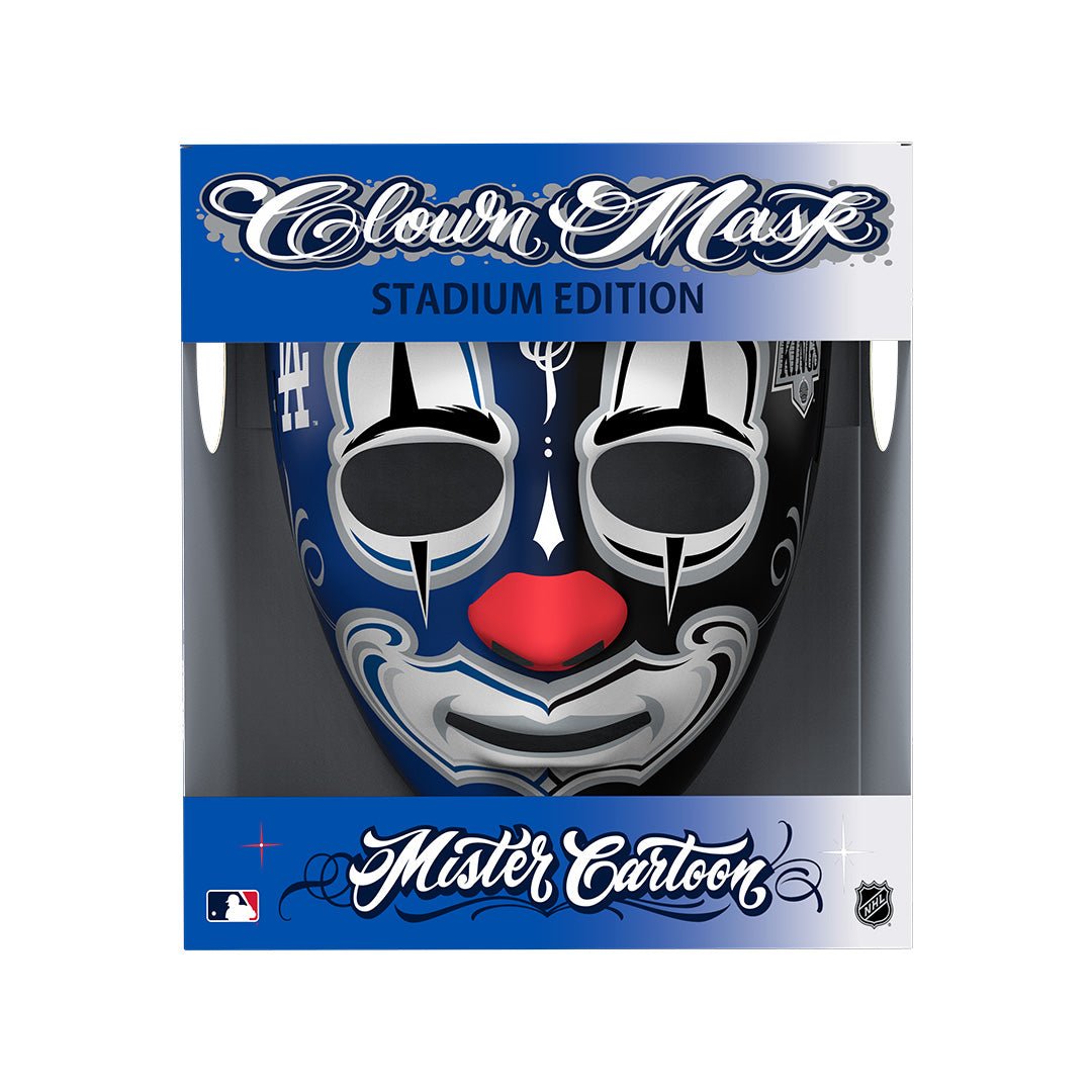 MLB/NHL MISTER CARTOON CLOWN MASK - STADIUM EDITION - LA DODGERS AND LA KINGS - Toons Mart