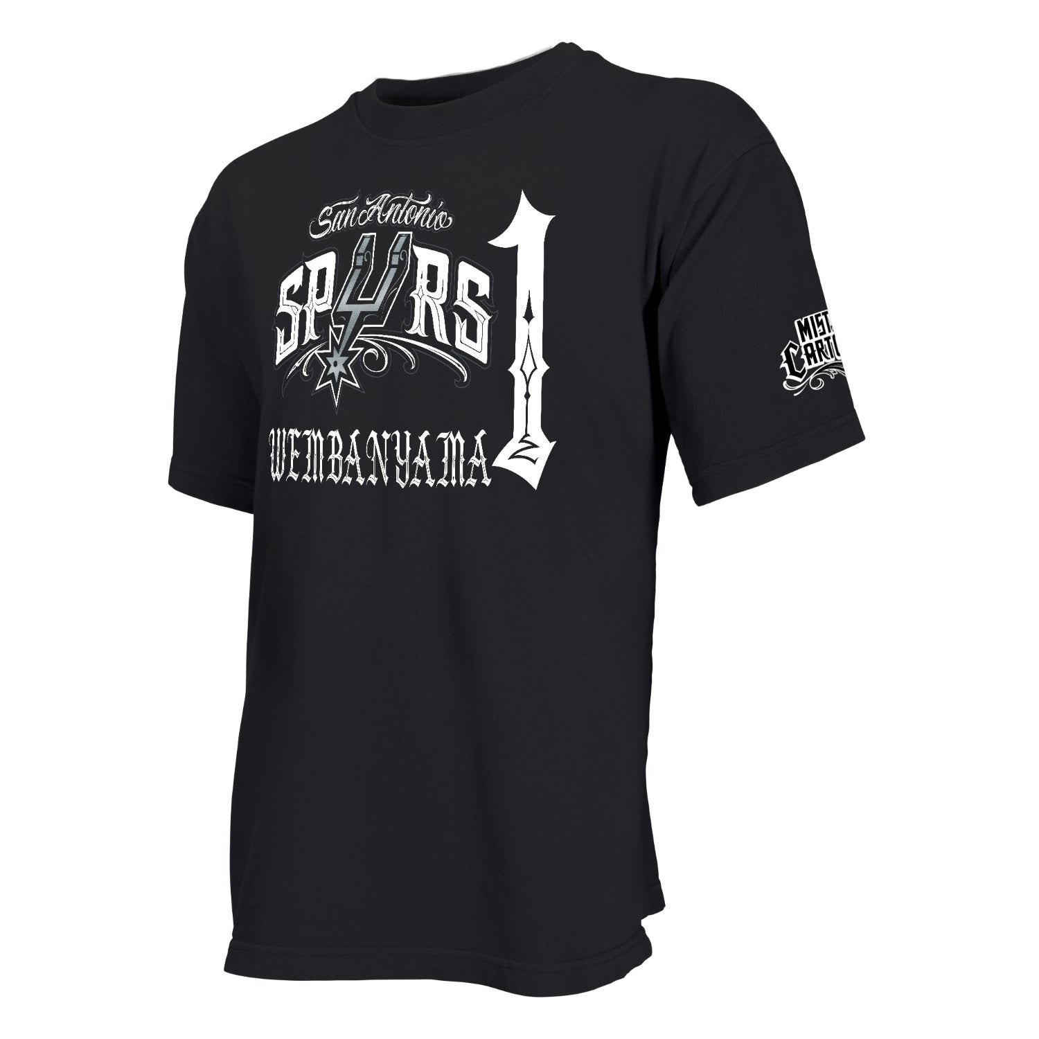 Victor Wembanyama - Spurs X Mister Cartoon Black T-Shirt - Toons Mart