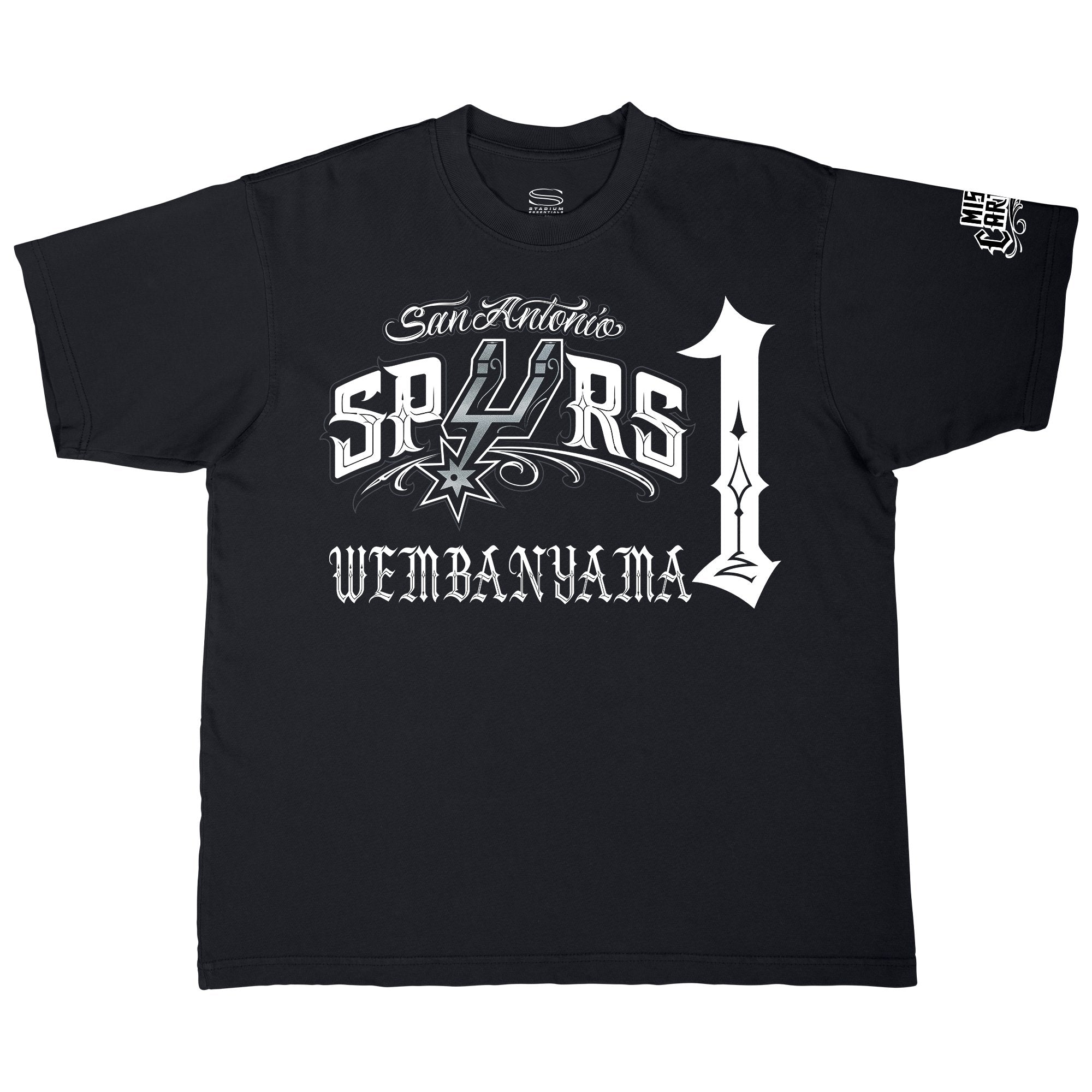 Victor Wembanyama - Spurs X Mister Cartoon Black T-Shirt - Toons Mart