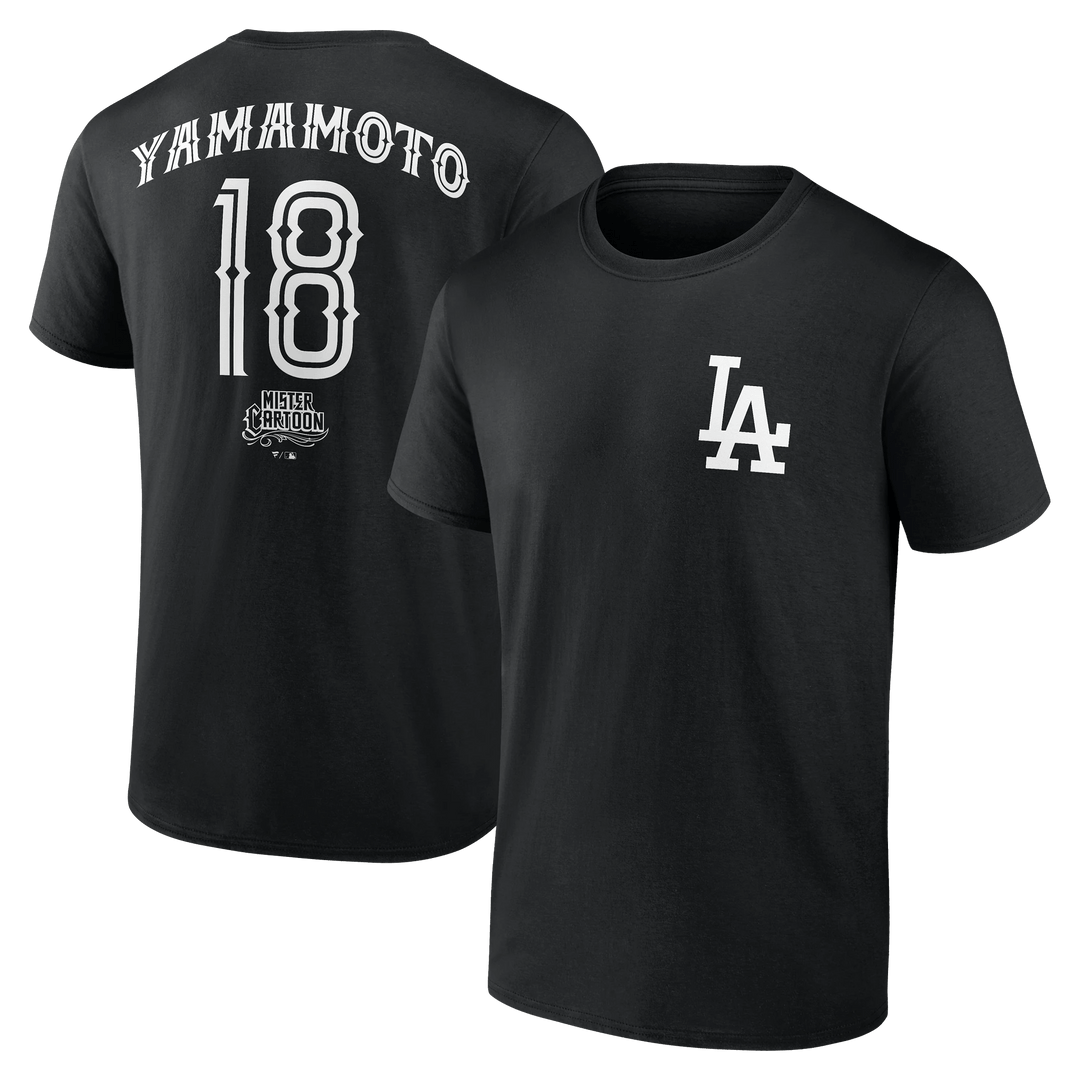 Yoshinobu Yamamoto - LA Dodgers x MC Black T-Shirt - Toons Mart